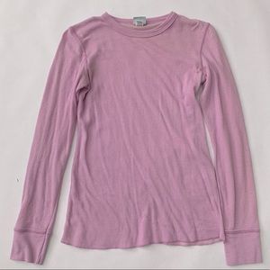 Soft fleece lavender long sleeve shirt